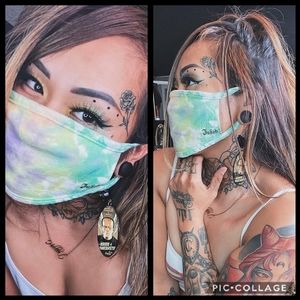 Inked Tie Dye Face Mask